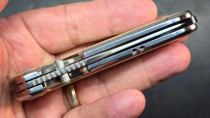 QSP Nebula Mother of Pearl Handle 14C28N mirror polished blade