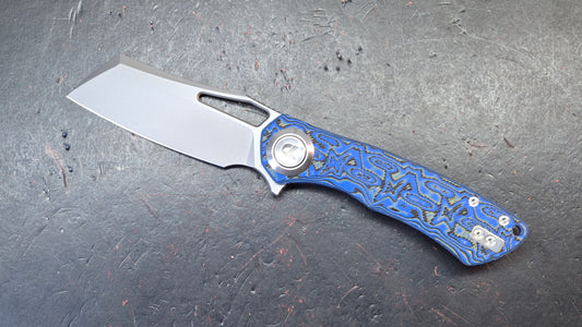 DREAMTECH D4507 Button Liner Lock Blue Micarta VG10 Blade
