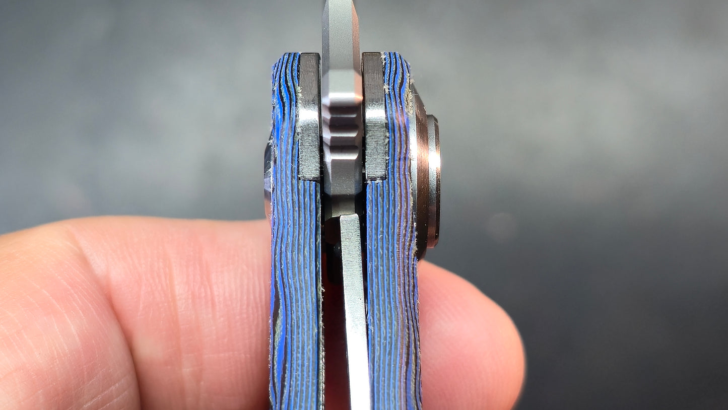 DREAMTECH D4507 Button Liner Lock Blue Micarta VG10 Blade
