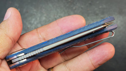 DREAMTECH D4507 Button Liner Lock Blue Micarta VG10 Blade