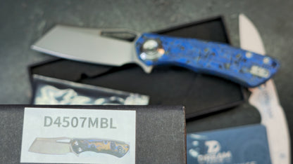 DREAMTECH D4507 Button Liner Lock Blue Micarta VG10 Blade