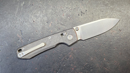 Vosteed Raccoon TiSlim Acid Wash Gray Titanium Handle S35VN Blade