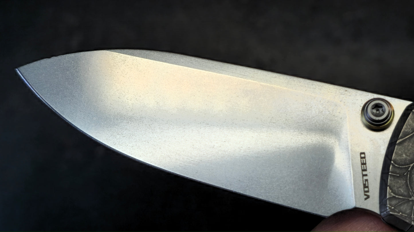 Vosteed Raccoon TiSlim Acid Wash Gray Titanium Handle S35VN Blade