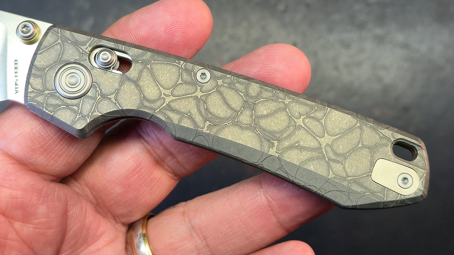 Vosteed Raccoon TiSlim Acid Wash Gray Titanium Handle S35VN Blade