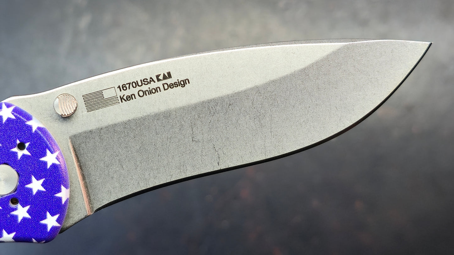 Kershaw Blur USA FLAG (asst) Aluminum Handle 14C28N Blade