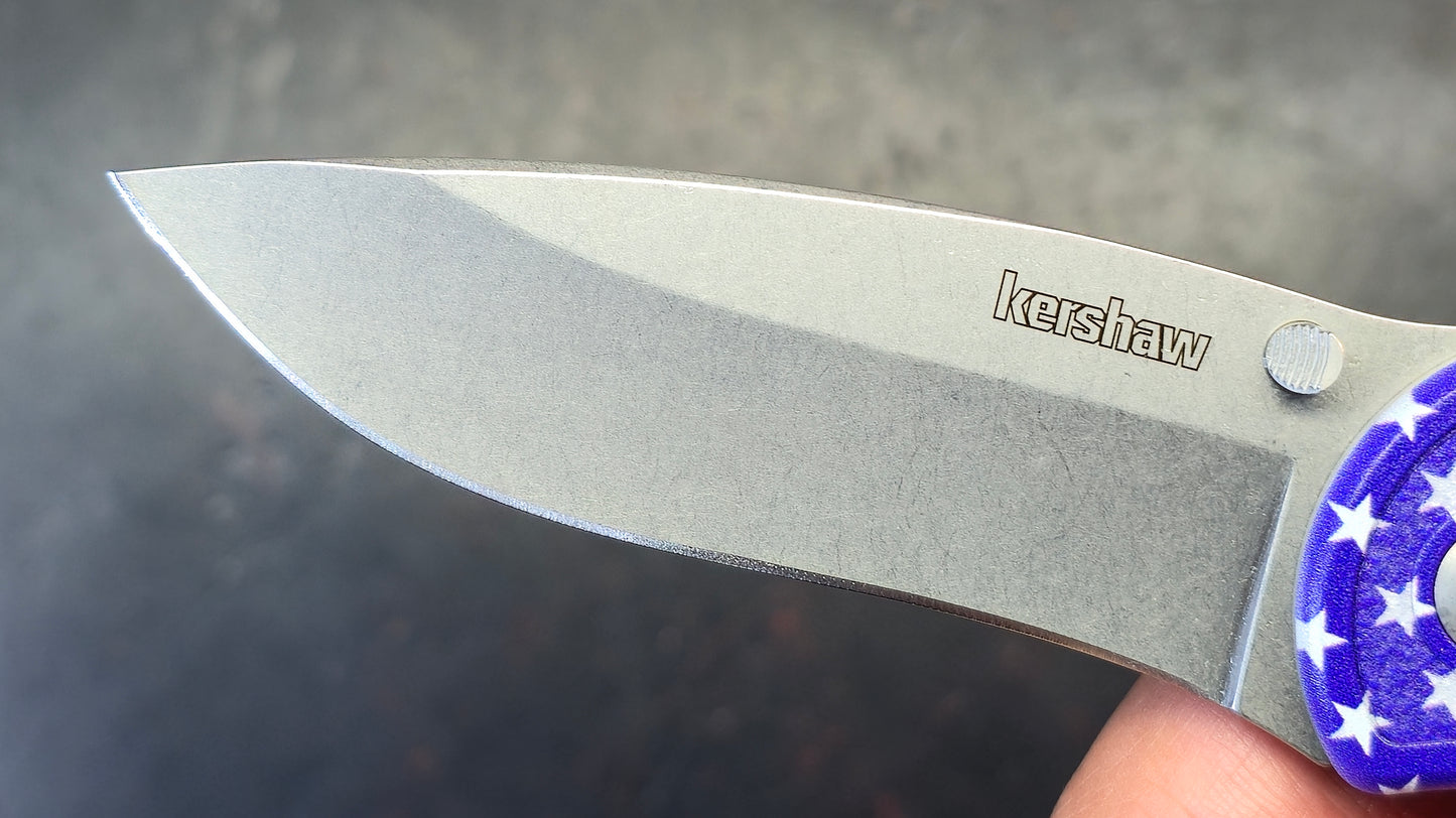 Kershaw Blur USA FLAG (asst) Aluminum Handle 14C28N Blade