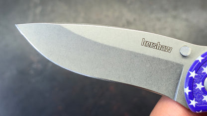 Kershaw Blur USA FLAG (asst) Aluminum Handle 14C28N Blade