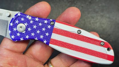 Kershaw Blur USA FLAG (asst) Aluminum Handle 14C28N Blade