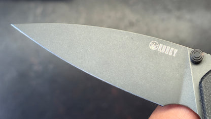 Kubey Snug Black Micarta or Orange G10 or Black G10 Handle 14C28N Spear Point