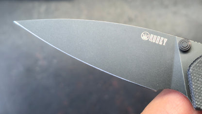 Kubey Snug Black Micarta or Orange G10 or Black G10 Handle 14C28N Spear Point
