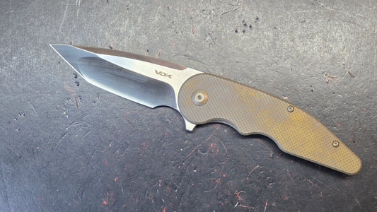 VDK 011 Wasp Framelock Bronze Titanium Handles M390 Blade