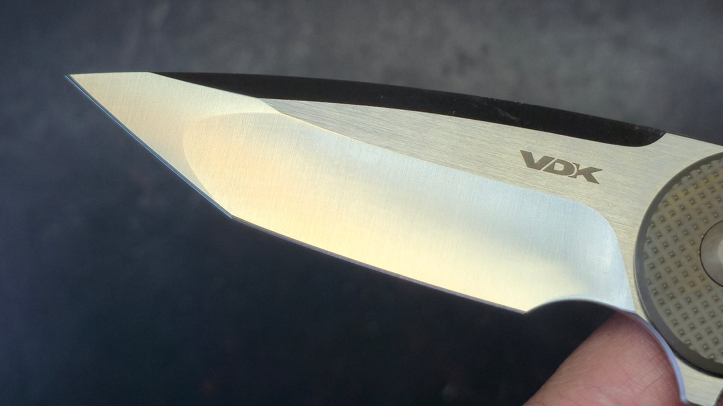 VDK 011 Wasp Framelock Bronze Titanium Handles M390 Blade