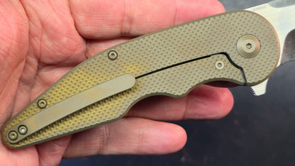 VDK 011 Wasp Framelock Bronze Titanium Handles M390 Blade