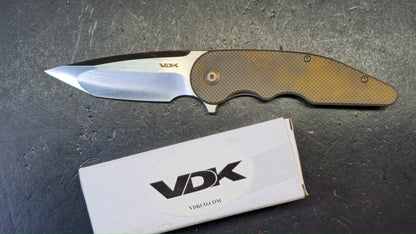 VDK 011 Wasp Framelock Bronze Titanium Handles M390 Blade