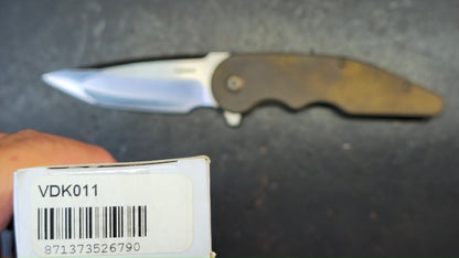 VDK 011 Wasp Framelock Bronze Titanium Handles M390 Blade