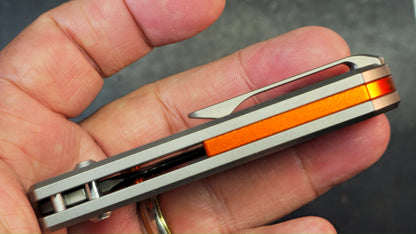 Trivisa Skarn-W Crossbar Lock Titanium Handle Satin M390 Modified Tanto Blade