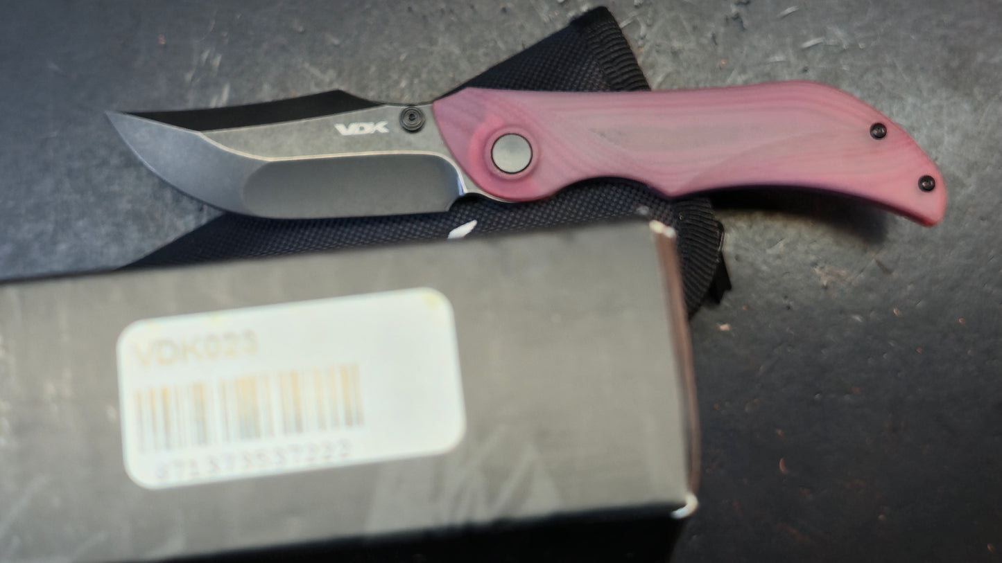 VDK 023 Talisman Liner Lock Red Jade Handle D2