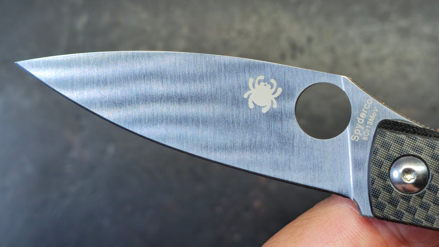 Spyderco Mantra 4 Black Carbon Fiber/G10 Laminate Handle 8Cr13MoV Blade
