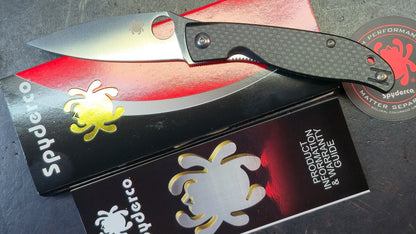Spyderco Mantra 4 Black Carbon Fiber/G10 Laminate Handle 8Cr13MoV Blade