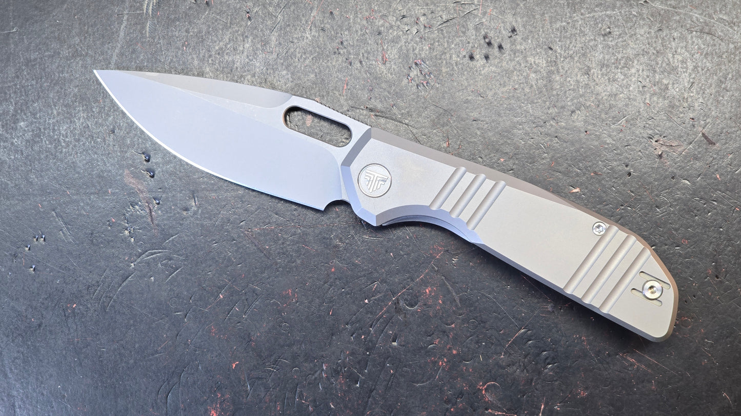 Trivisa Knives Gecko-S Liner Lock Titanium Handle Stonewashed M390 Blade