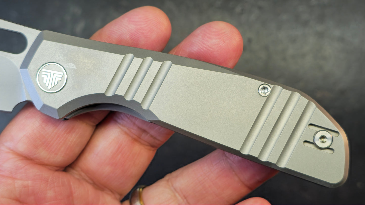 Trivisa Knives Gecko-S Liner Lock Titanium Handle Stonewashed M390 Blade