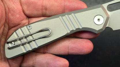 Trivisa Knives Gecko-S Liner Lock Titanium Handle Stonewashed M390 Blade