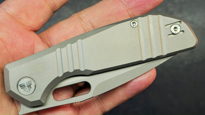 Trivisa Knives Gecko-S Liner Lock Titanium Handle Stonewashed M390 Blade
