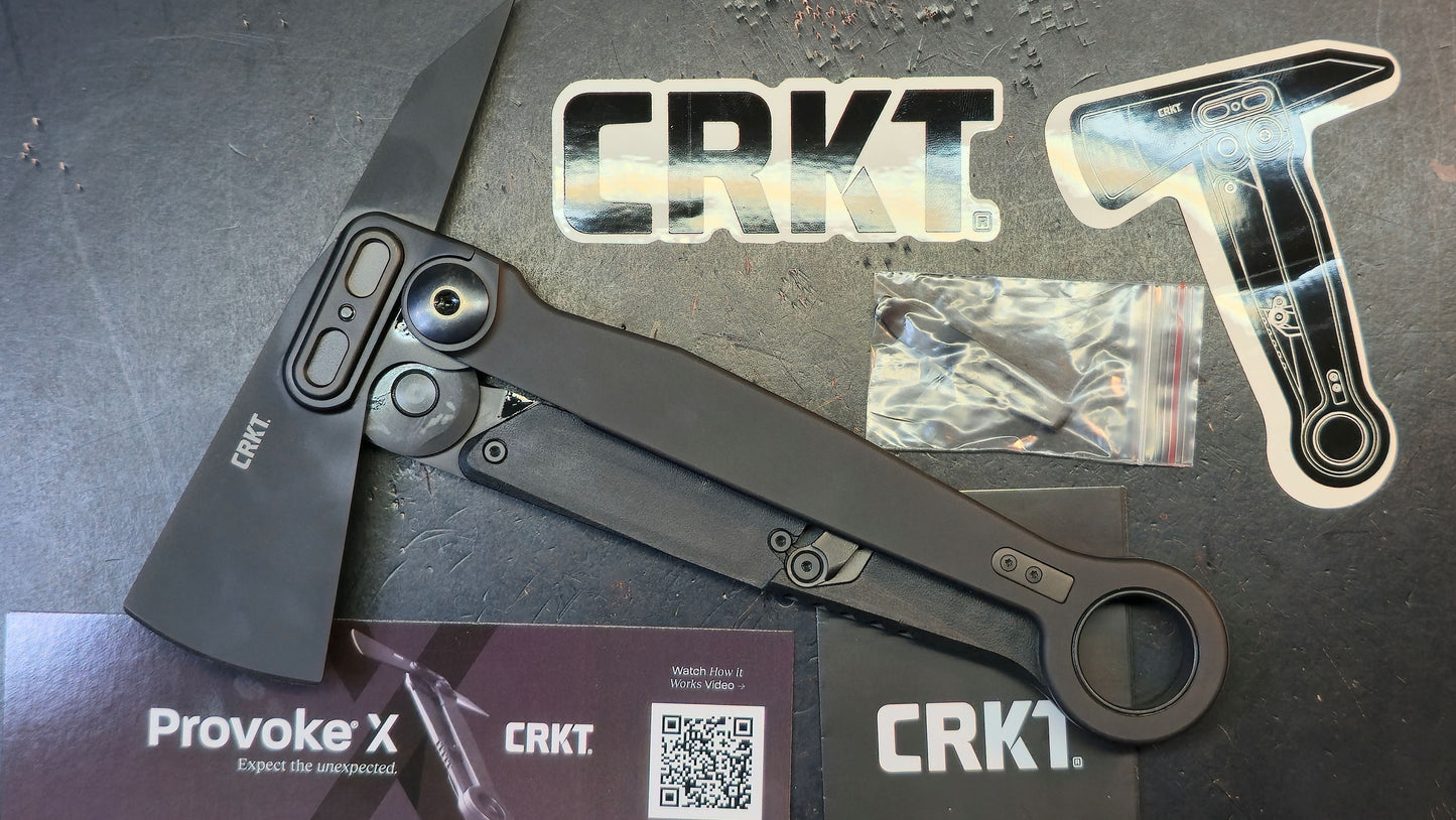 CRKT Provoke X Morphing Folding Axe SUJ2 Steel Blade and Spike