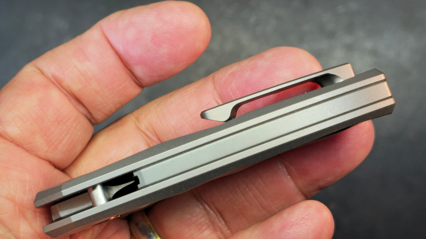 TWOSUN TS354 Titanium Handle D2 Blade