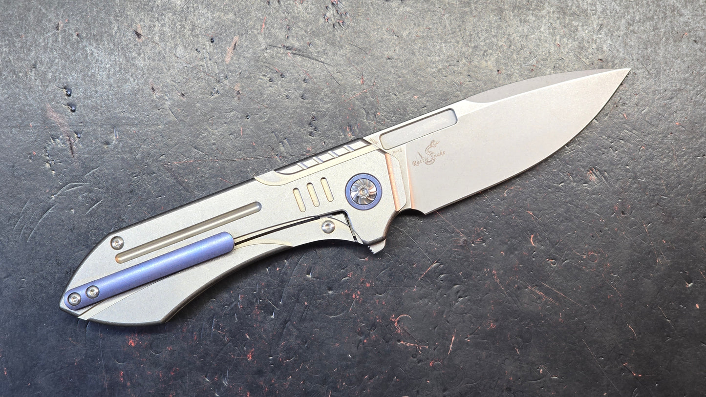 Forest Elf Rattlesnake F15 Original Design "tuning fork" Titanium M390