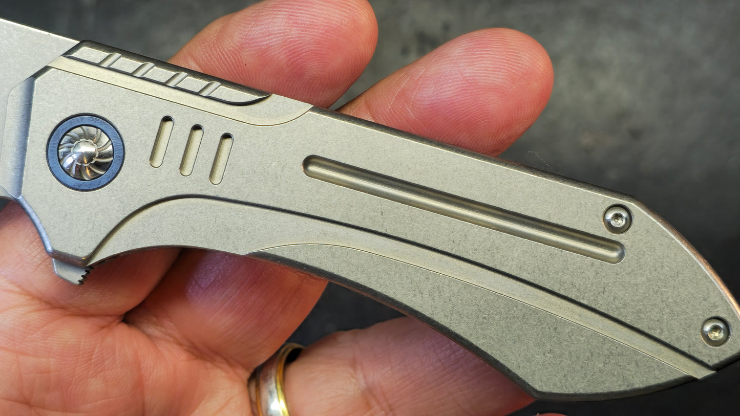 Forest Elf Rattlesnake F15 Original Design "tuning fork" Titanium M390