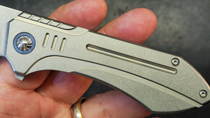 Forest Elf Rattlesnake F15 Original Design "tuning fork" Titanium M390