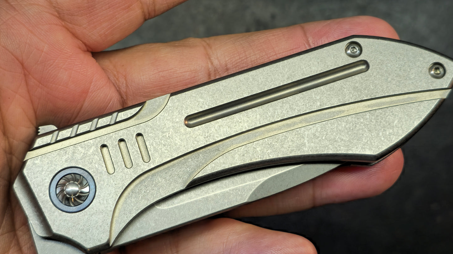 Forest Elf Rattlesnake F15 Original Design "tuning fork" Titanium M390