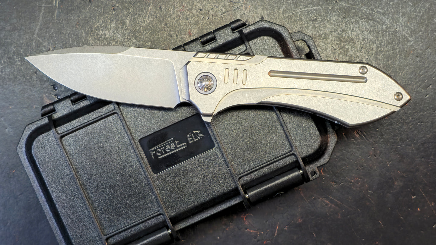 Forest Elf Rattlesnake F15 Original Design "tuning fork" Titanium M390