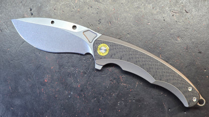 TwoSun TS528 Carbon Fiber / Titanium Handle 14C28N Blade
