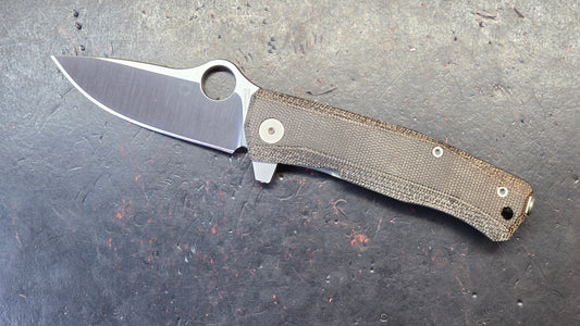 Spyderco SpyMyto Micarta/Titanium 3.3" Satin M398 Blade