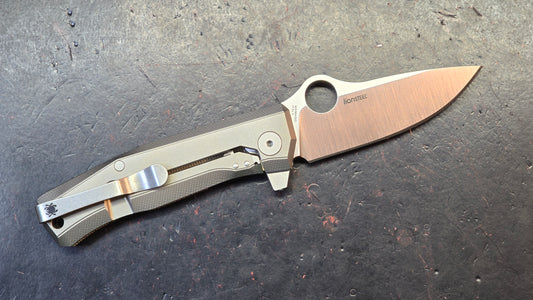 Spyderco SpyMyto Micarta/Titanium 3.3" Satin M398 Blade