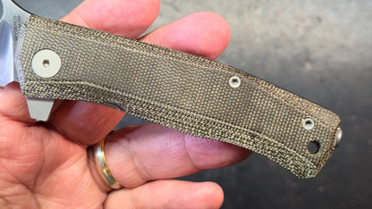 Spyderco SpyMyto Micarta/Titanium 3.3" Satin M398 Blade