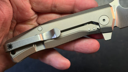 Spyderco SpyMyto Micarta/Titanium 3.3" Satin M398 Blade