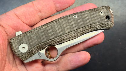 Spyderco SpyMyto Micarta/Titanium 3.3" Satin M398 Blade