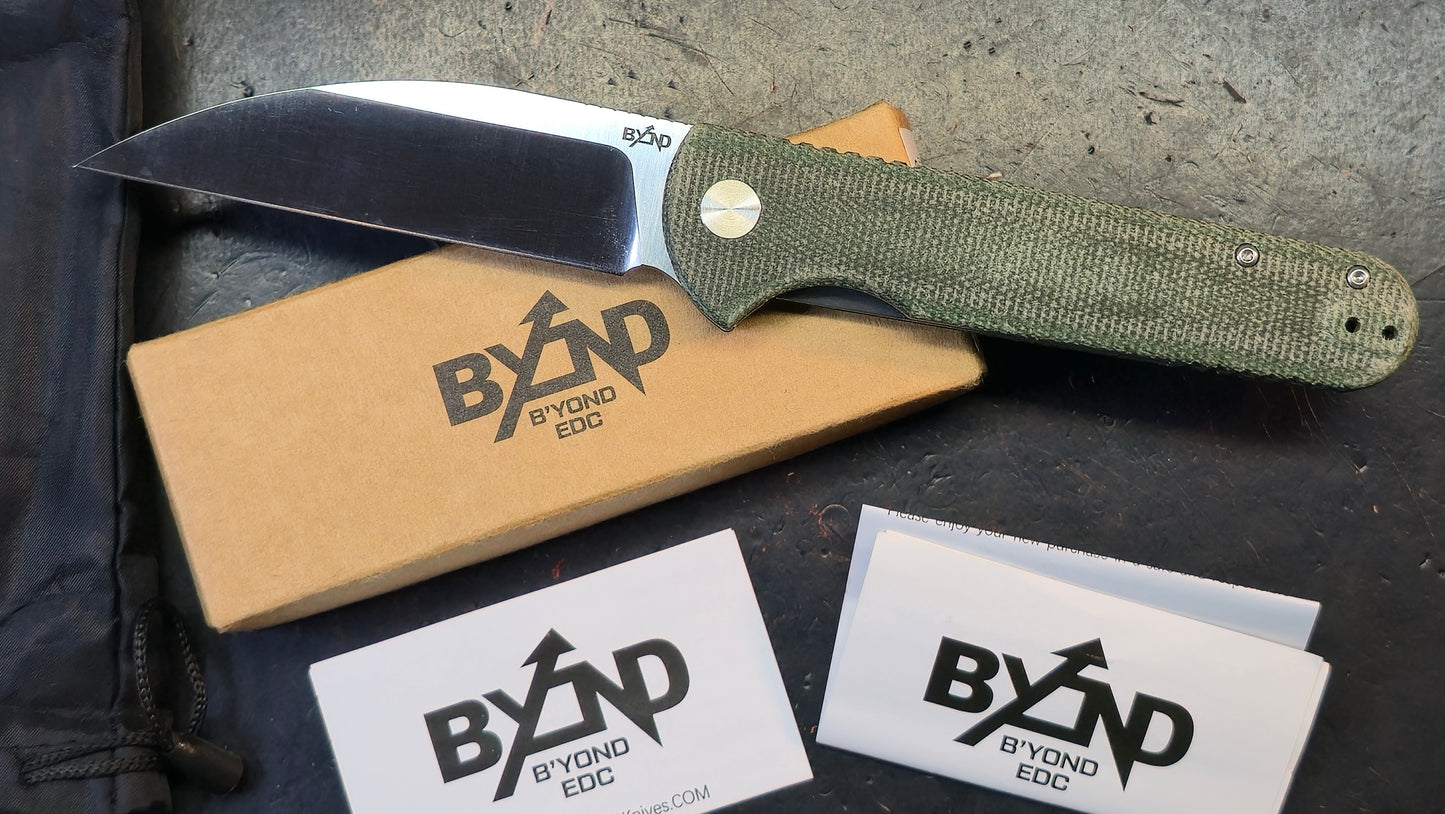 Beyond EDC Slim Micarta Handle 14C28N Blade