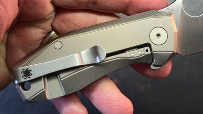 Spyderco SpyNano Micarta/Titanium 2.6" Satin M398 Blade