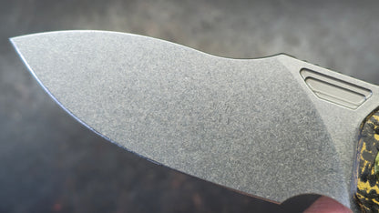 TwoSun TS513 Gold Carbon Fiber / Titanium Handle M390 Blade