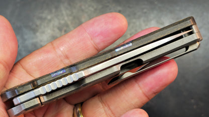 TwoSun TS513 Gold Carbon Fiber / Titanium Handle M390 Blade