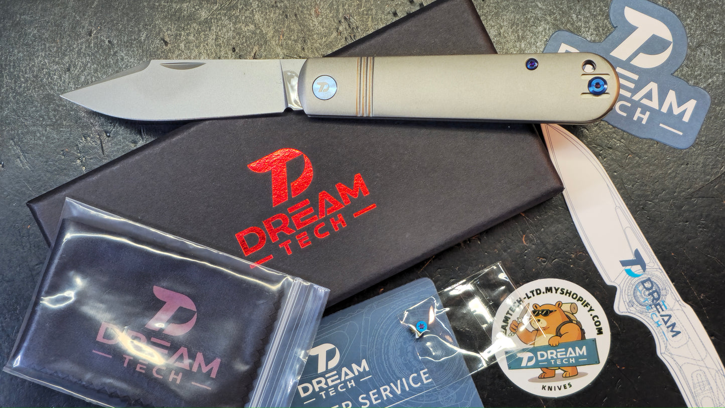 DREAMTECH D4386TG Slip Titanium Handle VG10 Blade