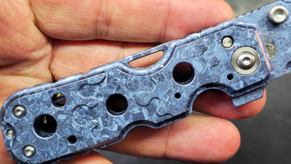 Yang Jiang (Sixleaf) "Ringing" DEC-Blue Crystallized Titanium Material Bottle opener EDC multi-tool