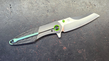 Kansept Mistaken Titanium/Twill Carbon Fiber Handle CPM 20CV Blade