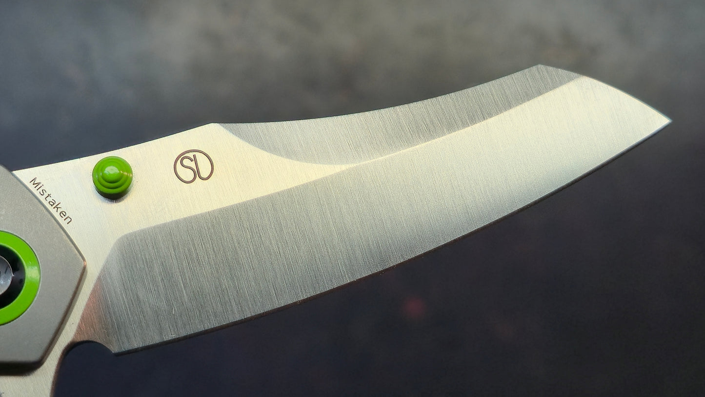Kansept Mistaken Titanium/Twill Carbon Fiber Handle CPM 20CV Blade