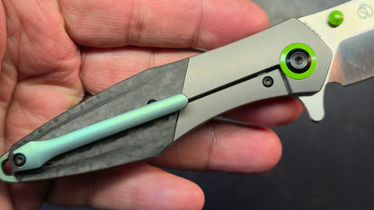 Kansept Mistaken Titanium/Twill Carbon Fiber Handle CPM 20CV Blade