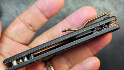 Vosteed Porcupine - Top Liner Lock G10 Handle 2.99" 14C28N Copper Dune Blade (Copy)